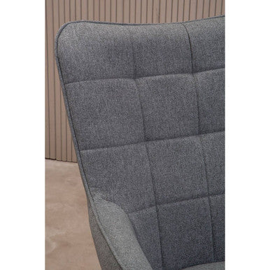 Orsina Stockholm Grey Fabric Armchair – Modern Tufted Accent Chair