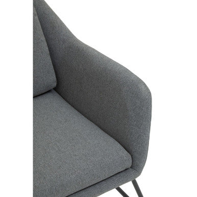 Orsina Stockholm Grey Fabric Accent Chair – Modern Ergonomic Seating
