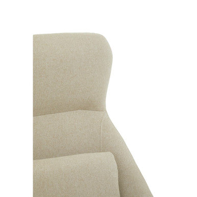 Orsina Stockholm Natural Accent Chair | Black Metal Frame & Headrest
