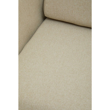 Orsina Stockholm Natural Accent Chair | Black Metal Frame & Headrest