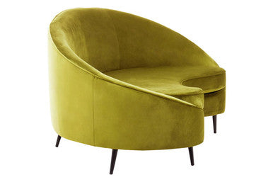 Orsina Hasina 3-Seater Olive Velvet Sofa – Modern Living Room Seating