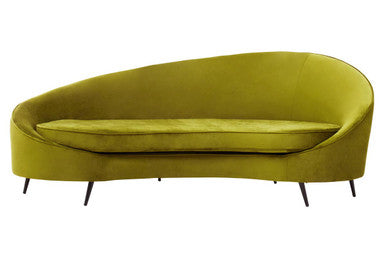 Orsina Hasina 3-Seater Olive Velvet Sofa – Modern Living Room Seating