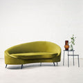 Orsina Hasina 3-Seater Olive Velvet Sofa – Modern Living Room Seating