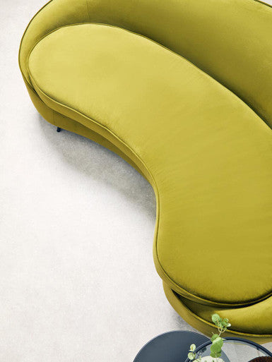 Orsina Hasina 3-Seater Olive Velvet Sofa – Modern Living Room Seating