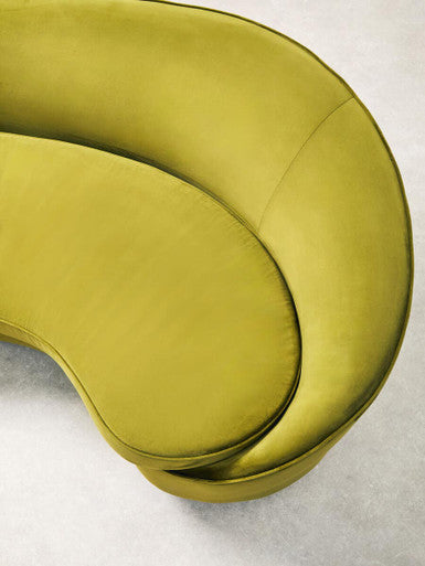 Orsina Hasina 3-Seater Olive Velvet Sofa – Modern Living Room Seating