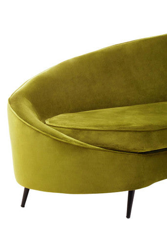 Orsina Hasina 3-Seater Olive Velvet Sofa – Modern Living Room Seating