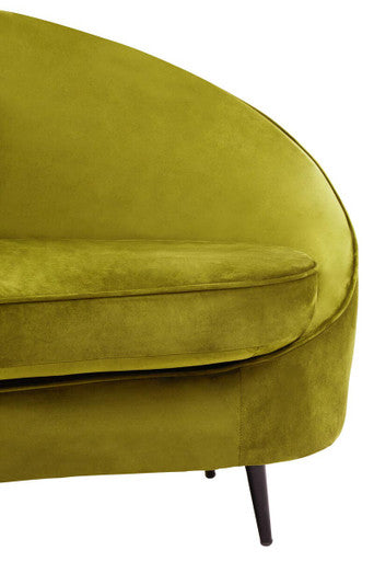 Orsina Hasina 3-Seater Olive Velvet Sofa – Modern Living Room Seating