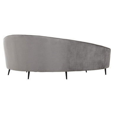 Orsina Hasina 3 Seater Grey Velvet Sofa | Modern Living Room Couch