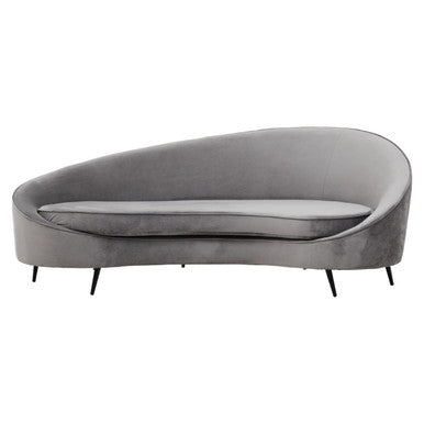Orsina Hasina 3 Seater Grey Velvet Sofa | Modern Living Room Couch