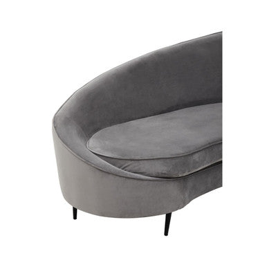 Orsina Hasina 3 Seater Grey Velvet Sofa | Modern Living Room Couch