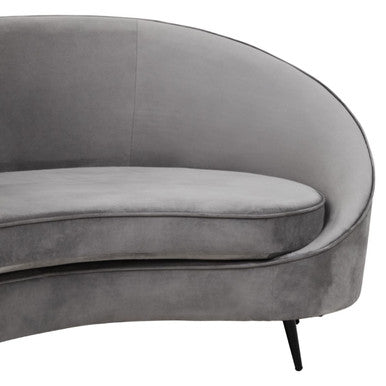 Orsina Hasina 3 Seater Grey Velvet Sofa | Modern Living Room Couch