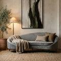 Orsina Hasina 3 Seater Grey Velvet Sofa | Modern Living Room Couch