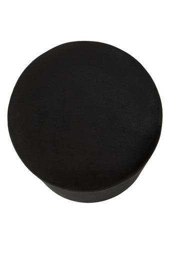 Orsina Haley Black Velvet Pouffe – Modern Footrest and Accent Seating