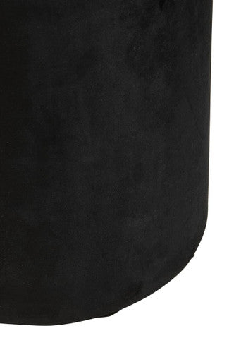 Orsina Haley Black Velvet Pouffe – Modern Footrest and Accent Seating