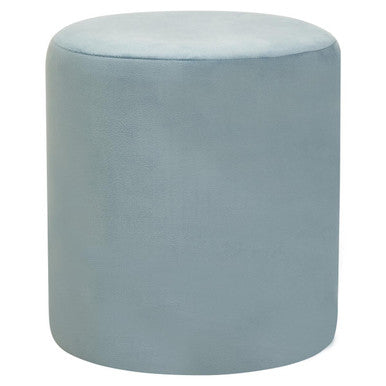 Orsina Haley Blue Velvet Pouffe – Compact Footrest and Accent Seat