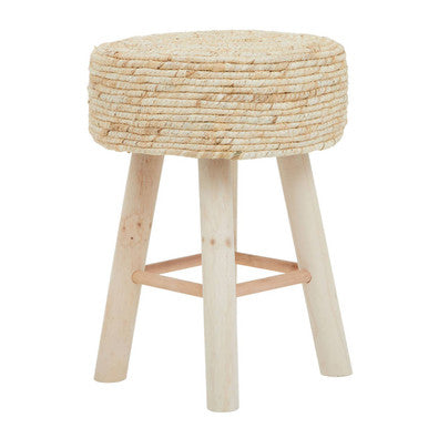 Orsina Lentigo Natural Corn Rope Stool – Handwoven Modern Accent Seat