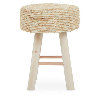 Orsina Lentigo Natural Corn Rope Stool – Handwoven Modern Accent Seat