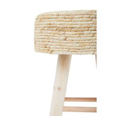 Orsina Lentigo Natural Corn Rope Stool – Handwoven Modern Accent Seat