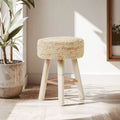 Orsina Lentigo Natural Corn Rope Stool – Handwoven Modern Accent Seat