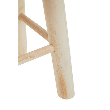 Orsina Lentigo White Cotton Rope Stool – Modern Woven Round Accent Seat