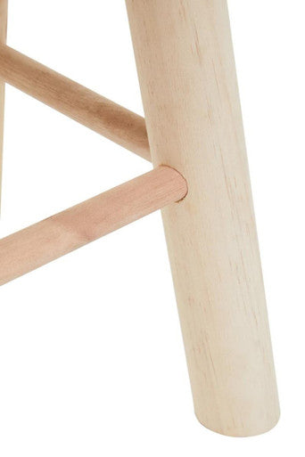 Orsina Lentigo Round Accent Stool – Handcrafted Natural and White Rope