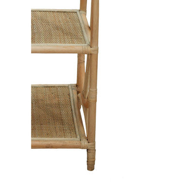 Orsina Mataram Three Tier Rattan Square Shelf Unit – Natural Storage