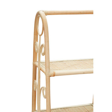 Orsina Mataram Three Tier Rattan Square Shelf Unit – Natural Storage