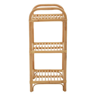 Orsina Mataram 3 Tier Natural Rattan Shelf Unit – Boho Storage Display