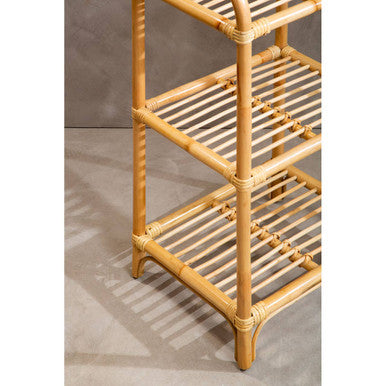 Orsina Mataram 3 Tier Natural Rattan Shelf Unit – Boho Storage Display