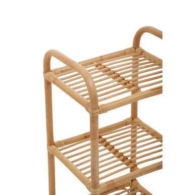 Orsina Mataram 3 Tier Natural Rattan Shelf Unit – Boho Storage Display
