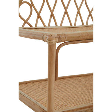Orsina Mataram Three Tier Natural Rattan Shelf Unit | Boho Display Rack
