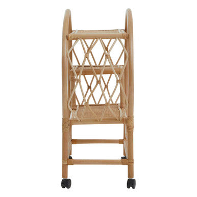Orsina Mataram Rattan Bar Trolley – 3-Tier Natural Drinks Serving Cart