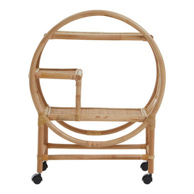 Orsina Mataram Rattan Bar Trolley – 3-Tier Natural Drinks Serving Cart