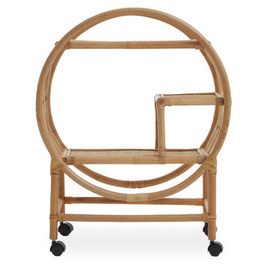 Orsina Mataram Rattan Bar Trolley – 3-Tier Natural Drinks Serving Cart