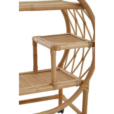 Orsina Mataram Rattan Bar Trolley – 3-Tier Natural Drinks Serving Cart