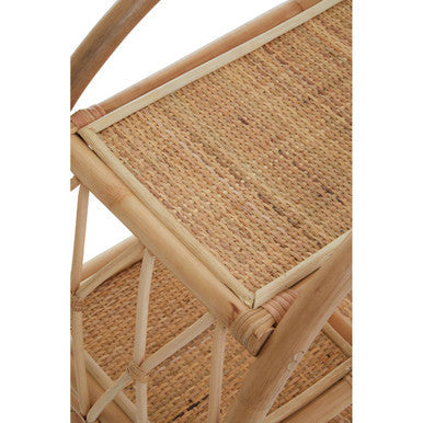 Orsina Mataram Rattan Bar Trolley – 3-Tier Natural Drinks Serving Cart