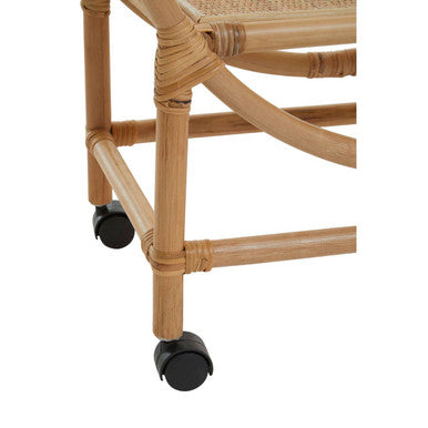 Orsina Mataram Rattan Bar Trolley – 3-Tier Natural Drinks Serving Cart