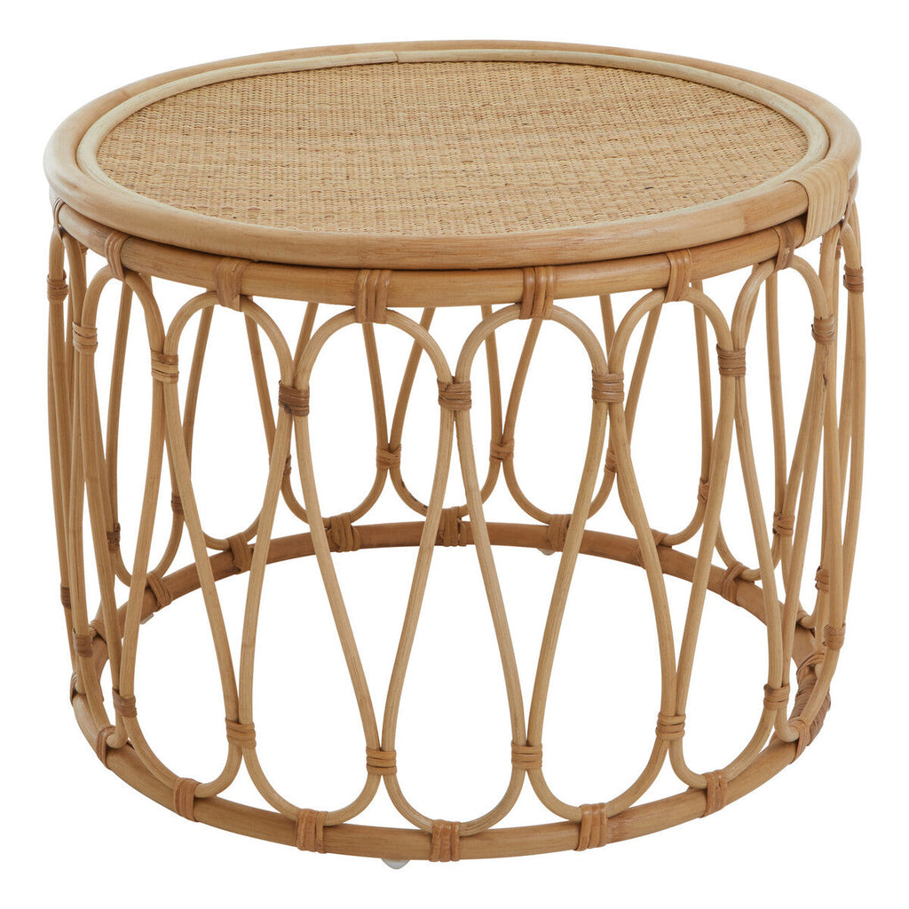 Orsina Mataram Natural Rattan Coffee Table | Round Open Weave Design