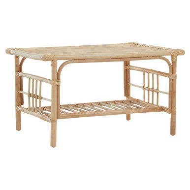 Orsina Mataram Natural Rattan Rectangular Coffee Table with Storage