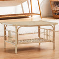 Orsina Mataram Natural Rattan Rectangular Coffee Table with Storage
