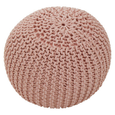 Orsina Kids Pink Pouffe – Soft Knit Footrest and Nursery Seating