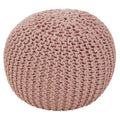 Orsina Kids Pink Pouffe – Soft Knit Footrest and Nursery Seating