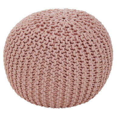 Orsina Kids Pink Pouffe – Soft Knit Footrest and Nursery Seating