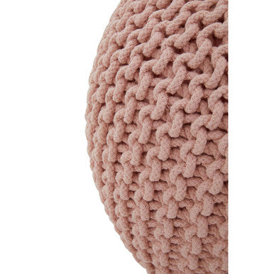 Orsina Kids Pink Pouffe – Soft Knit Footrest and Nursery Seating