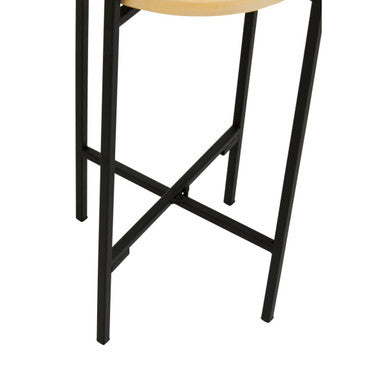 Orsina Depok Small Rattan Planter with Black Metal Stand – 15cm