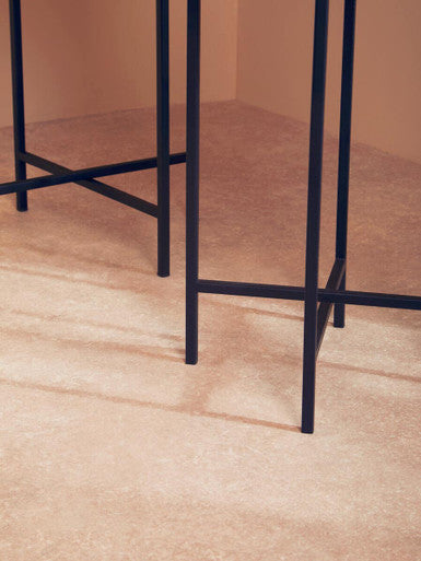 Orsina Depok Large Rattan Planter with Modern Black Metal Stand