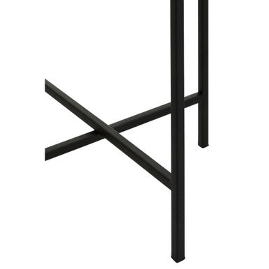 Orsina Depok Large Rattan Planter with Modern Black Metal Stand