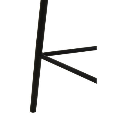 Orsina Depok Rattan Seat Stool – Round Natural Seat with Metal Legs