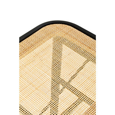 Orsina Depok Metal and Rattan Bench – Woven Entryway Seating
