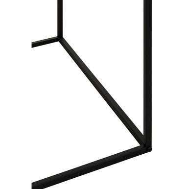 Orsina Depok Square Rattan and Black Metal Coffee Table – Handwoven